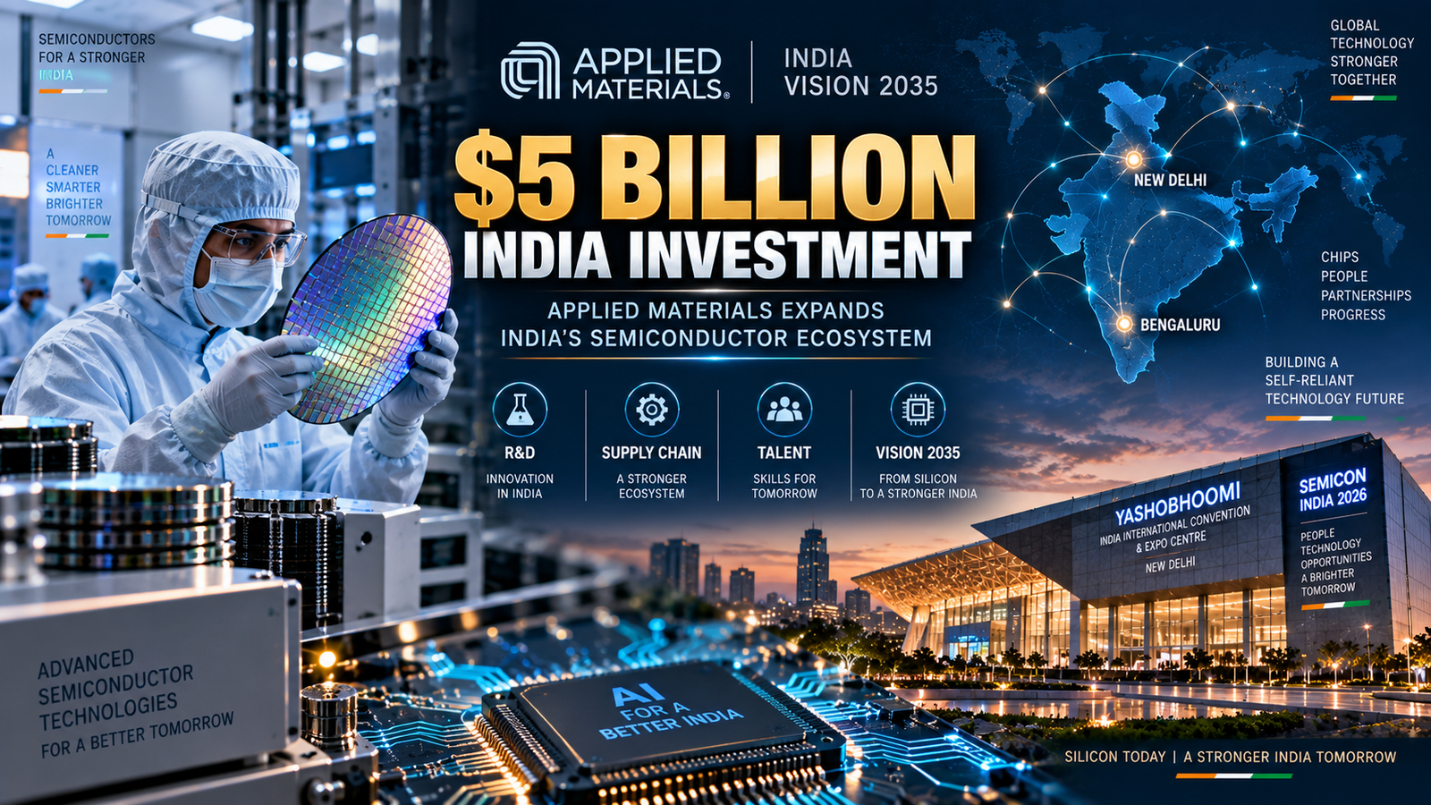 Applied Materials $5 billion India semiconductor investment and India Vision 2035